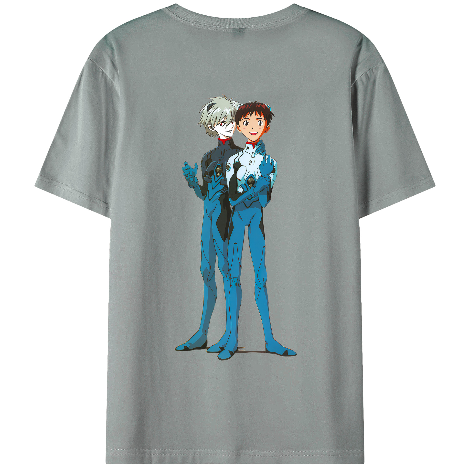 （画像用） EVA 新世紀エヴァンゲリオン 綿100％ メンズ半袖Tシャツ（バックプリント） 通気性